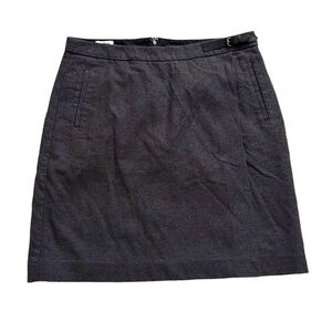 LL Bean Women’s Classic Fit Wrap Buckle Dark Grey Mini Neutral Classic 8 Petite